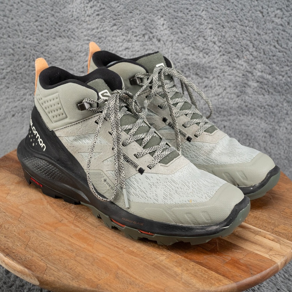 Salomon Outpulse Mid GTX Gray Hiking Trail Boots Shoes Mens Size 8
